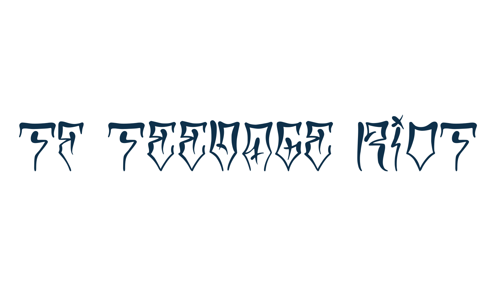 TF Teenage Riot, graffiti font preview