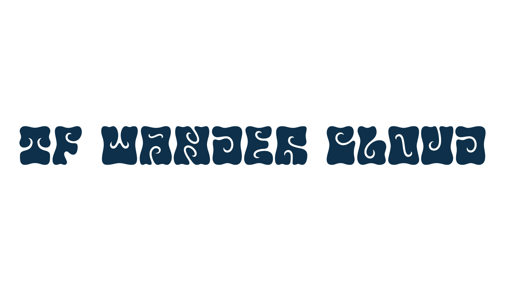TF Wander Cloud, fancy groovy decorative font preview