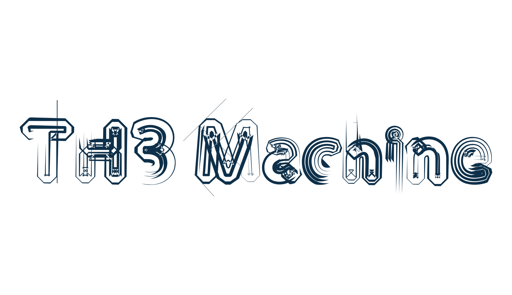 TH3 Machine, fancy various techno sci-fi font preview