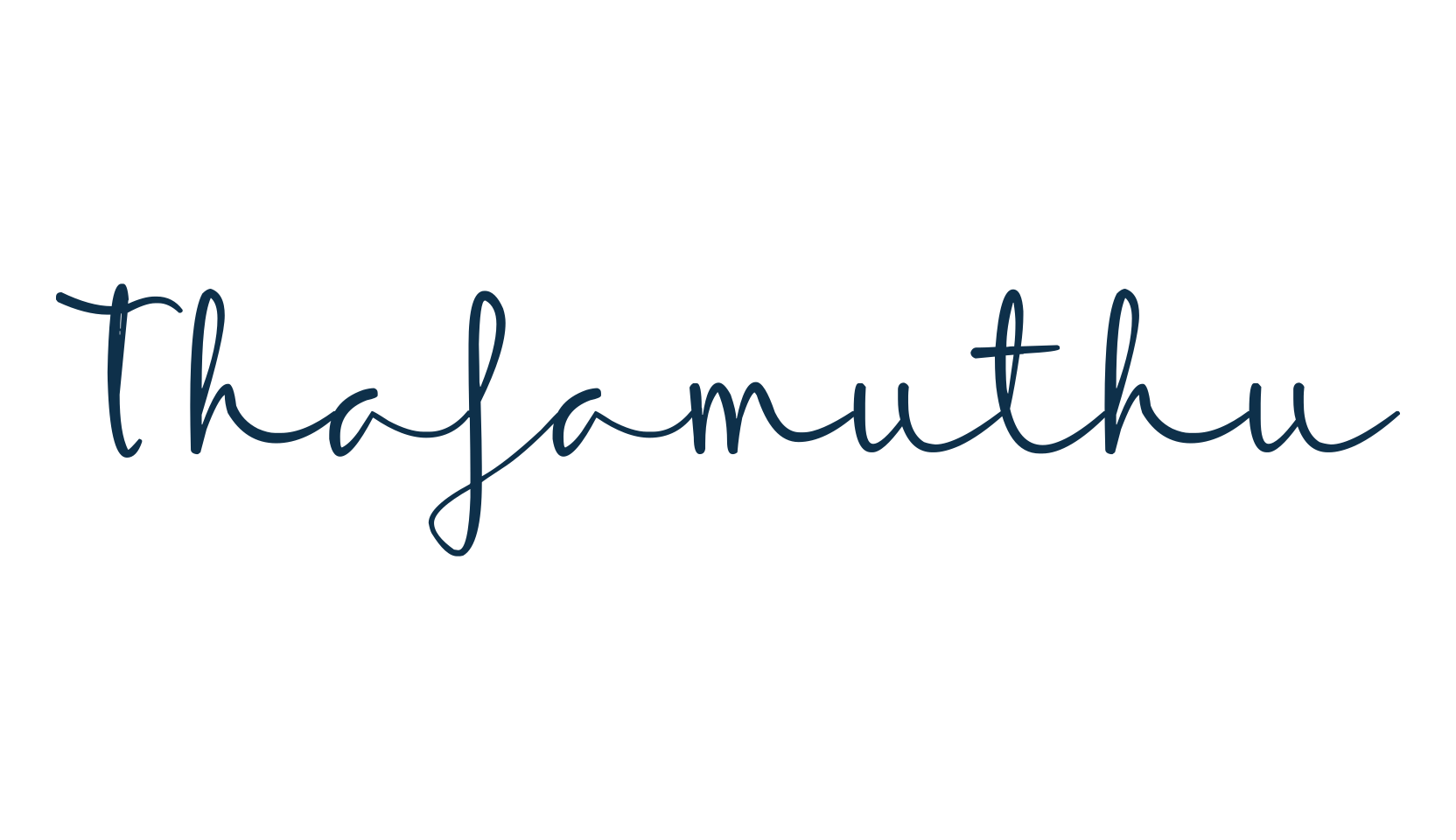 Thafamuthu, script handwritten fancy decorative calligraphy font preview