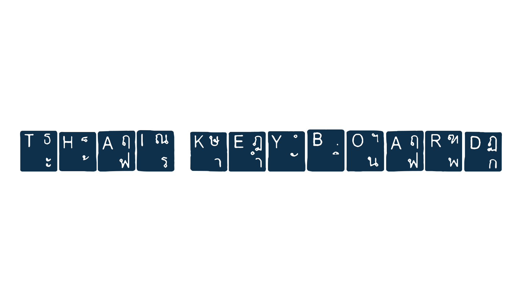 Thai Keyboard, fancy decorative font preview