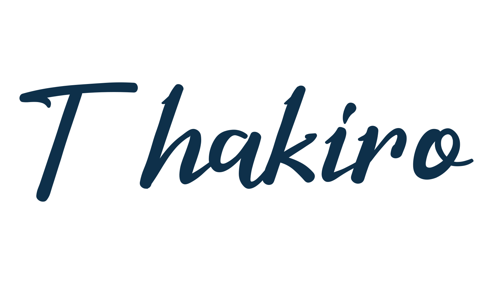 Thakiro, calligraphy font preview