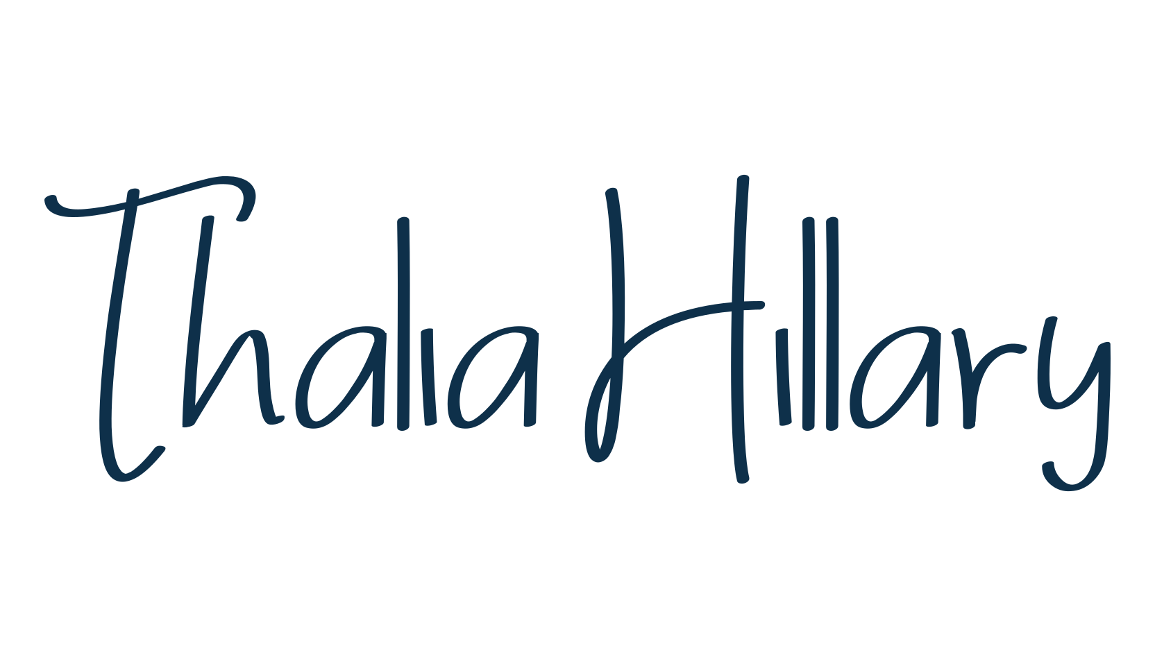 Thalia Hillary, handwriting font preview