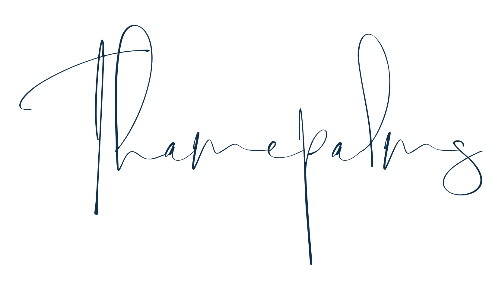 Thamepalms, handwriting font preview