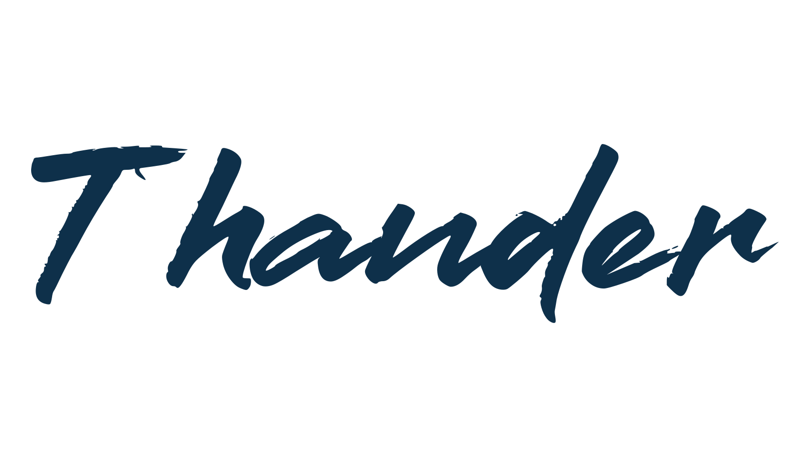 Thander, script brush fancy decorative calligraphy font preview