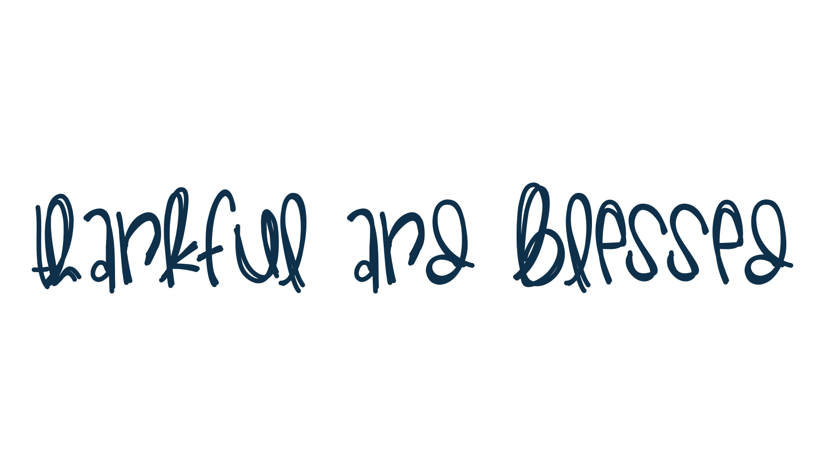 Thankful And Blessed, various font preview