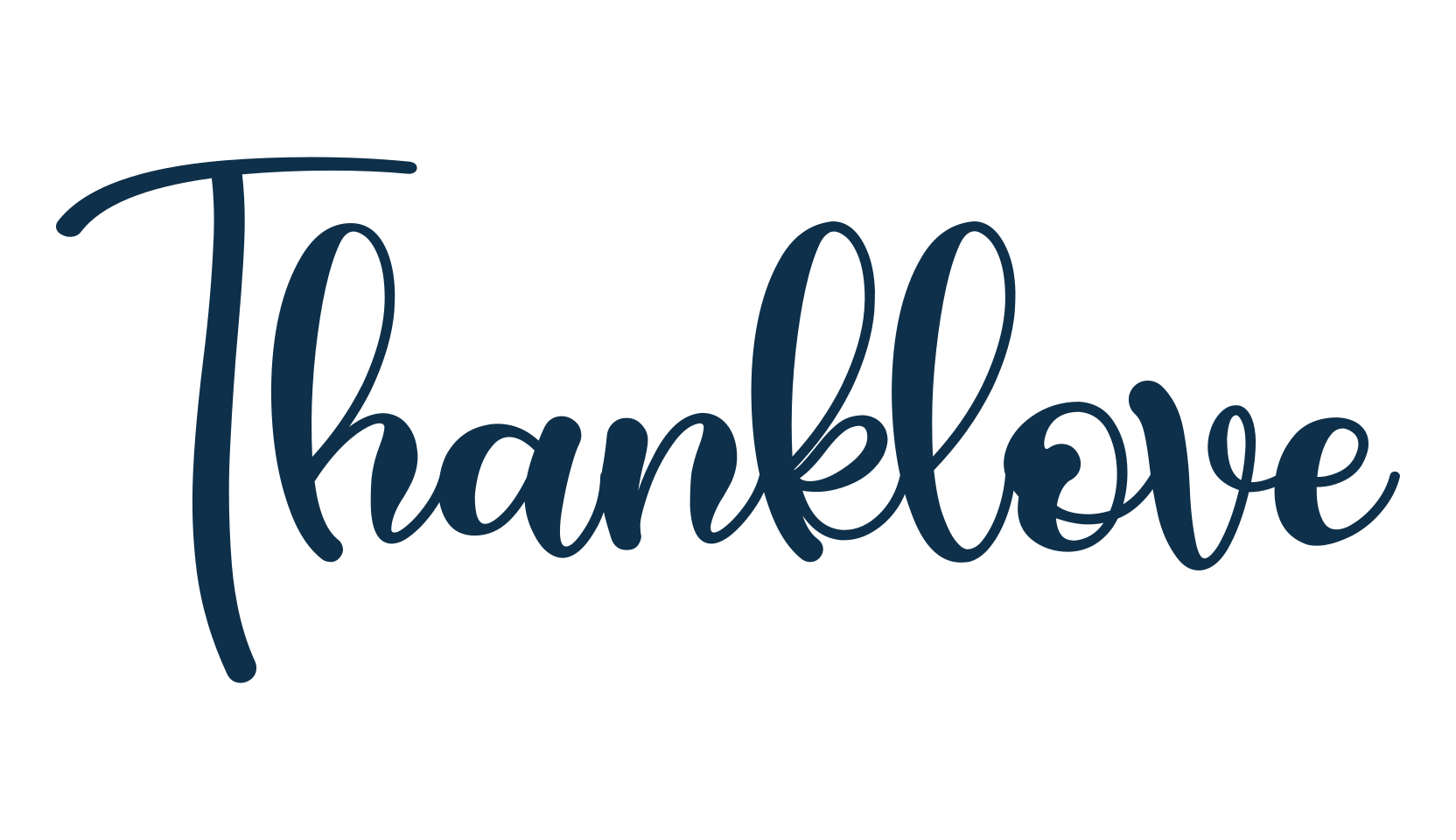 Thanklove, script calligraphy fancy decorative font preview