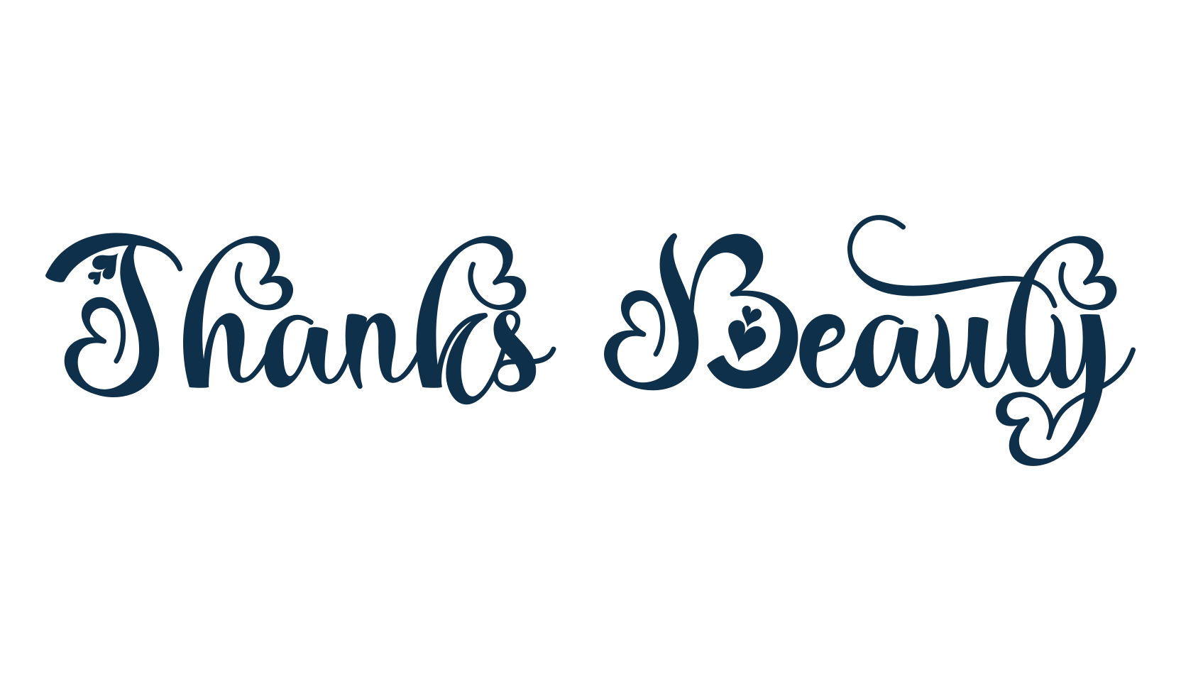 Thanks Beauty, fancy decorative font preview