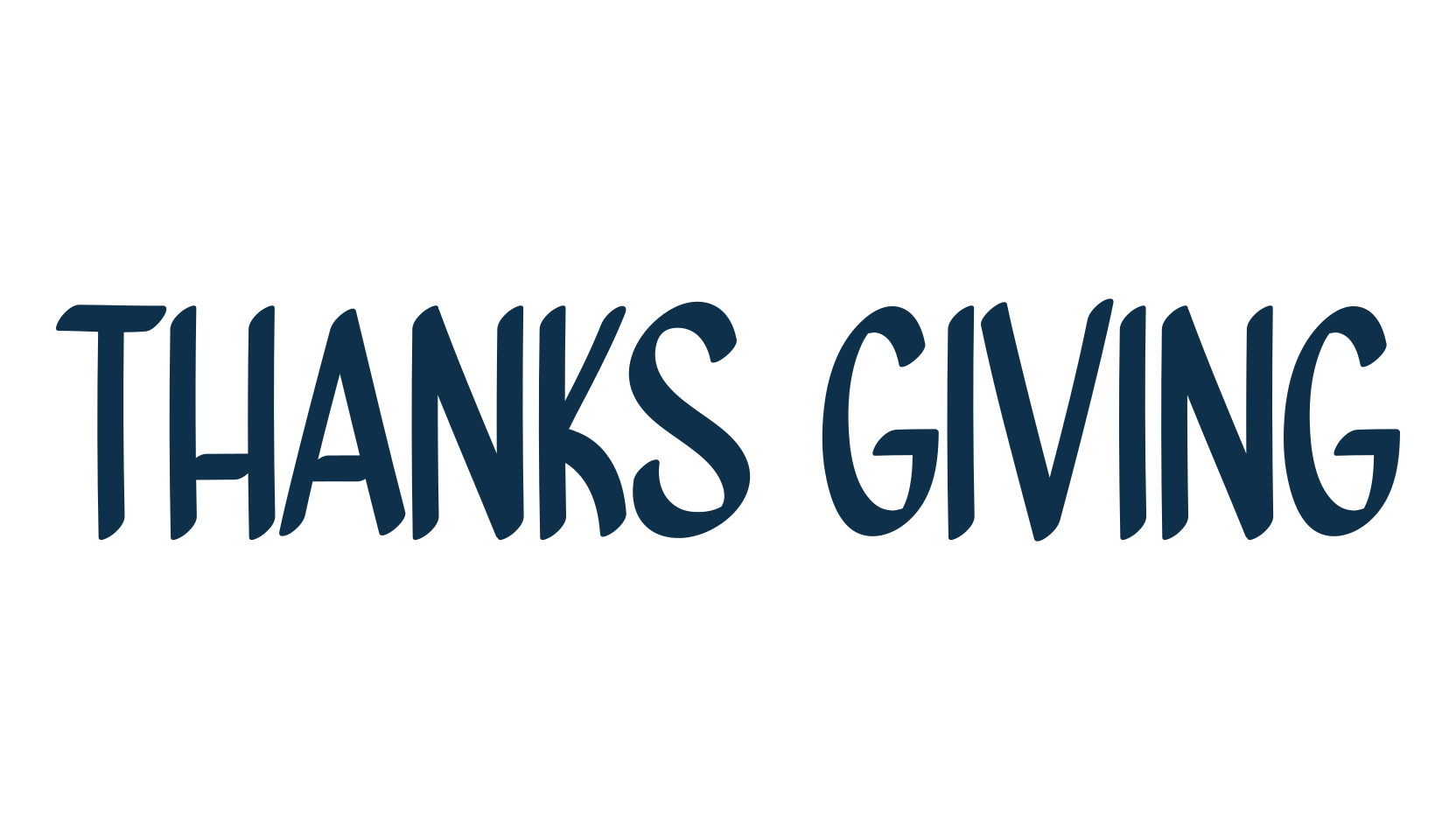 Thanks Giving, handwriting font preview