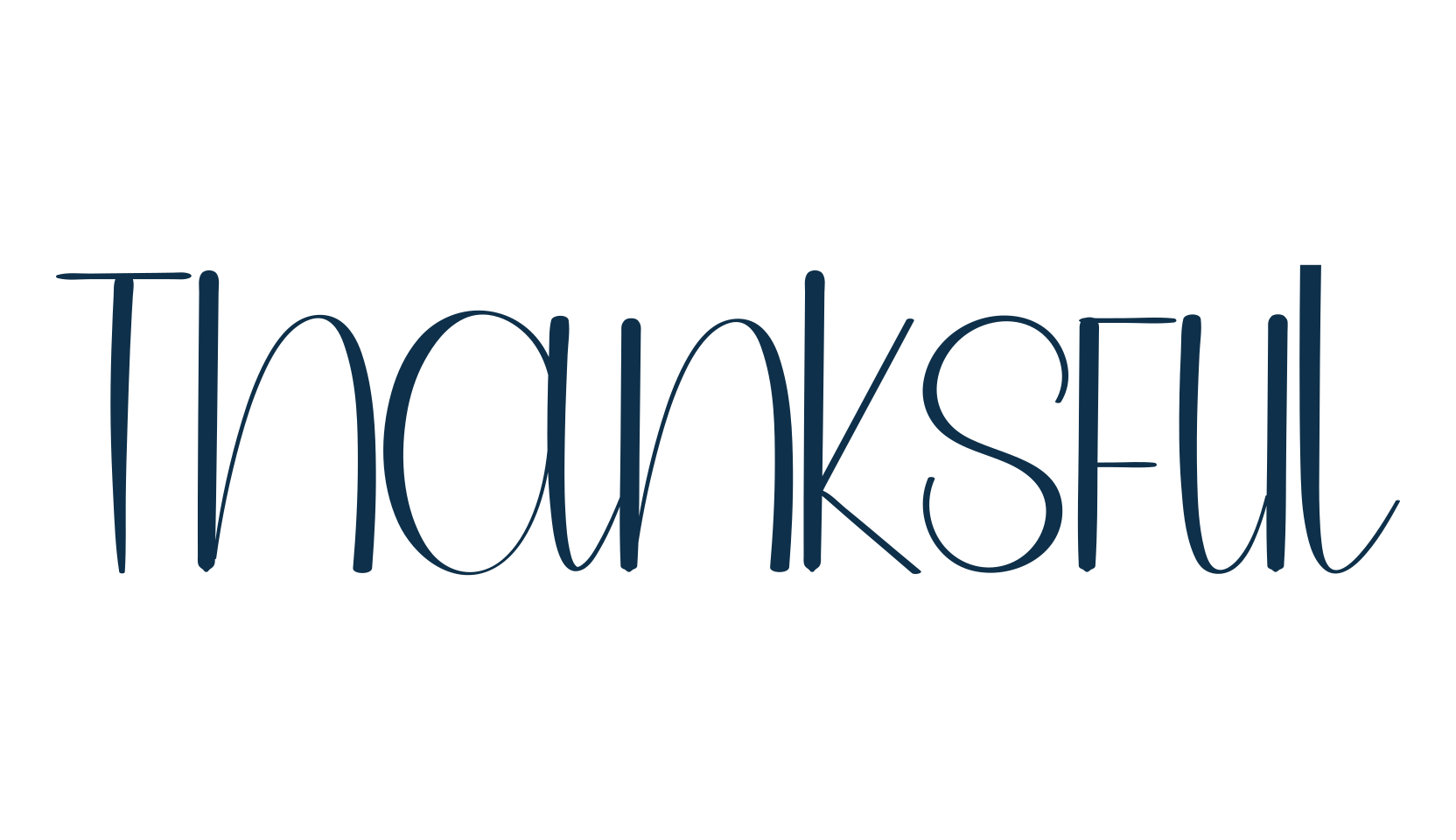 Thanksful, various font preview