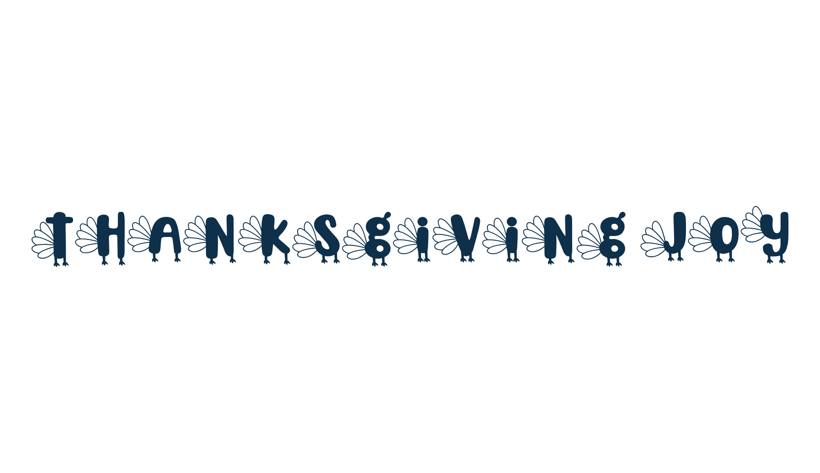 Thanksgiving Joy, fancy decorative font preview