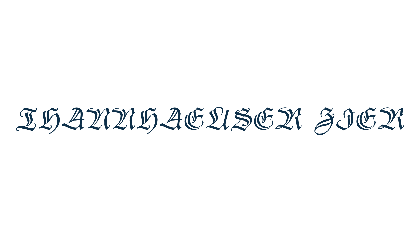Thannhaeuser Zier, fancy initials gothic font preview