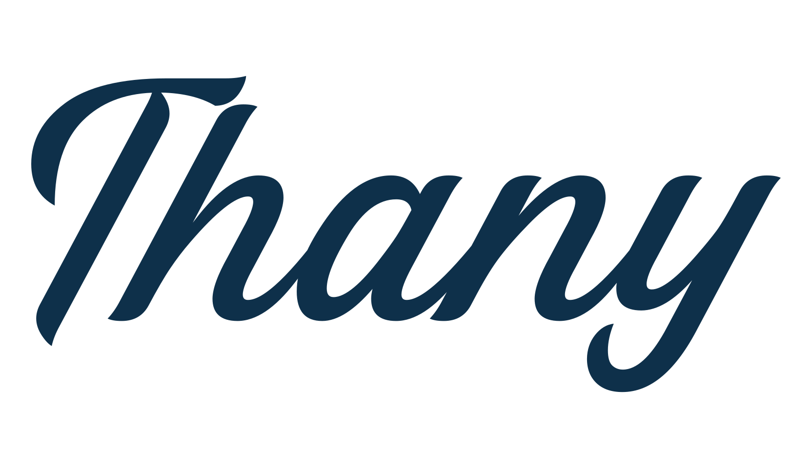 Thany, script brush fancy decorative calligraphy font preview
