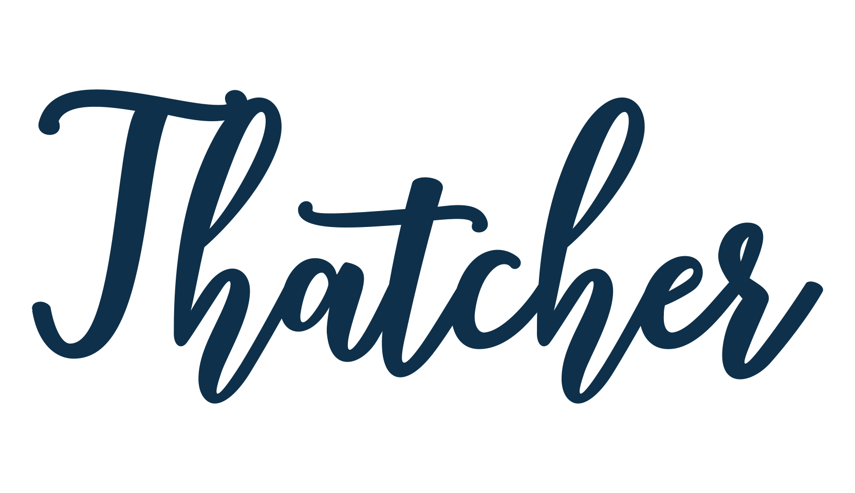 Thatcher, various font preview