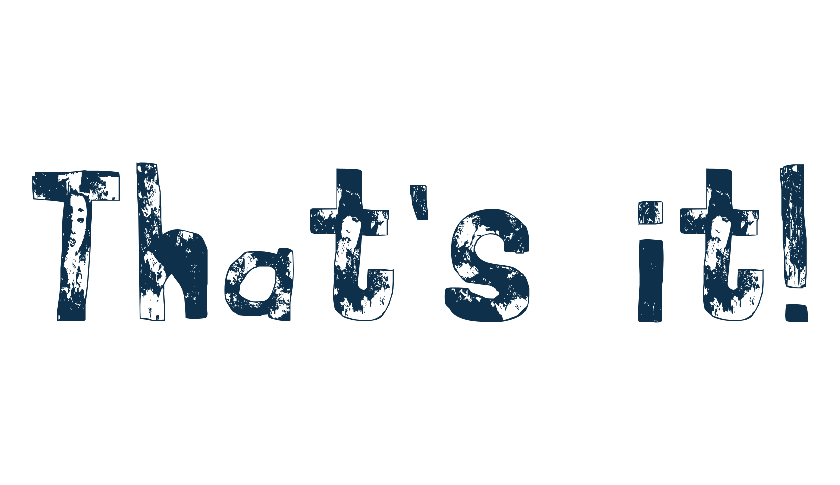 That's it!, fancy decorative font preview