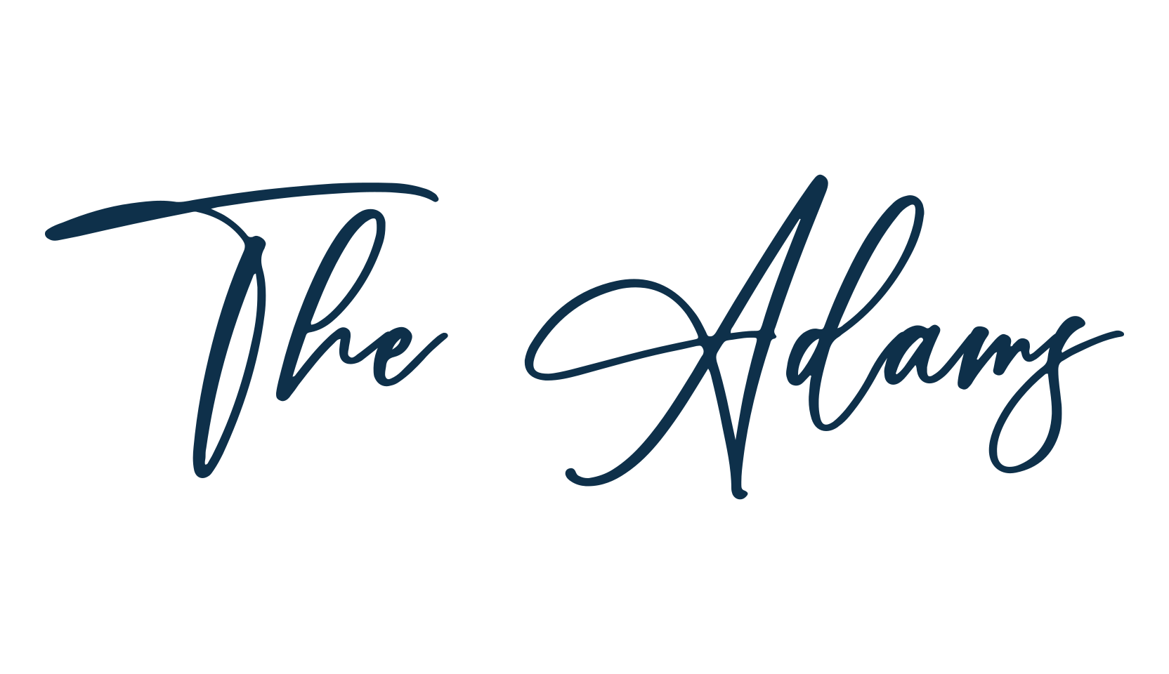 The Adams, script handwritten fancy decorative calligraphy font preview