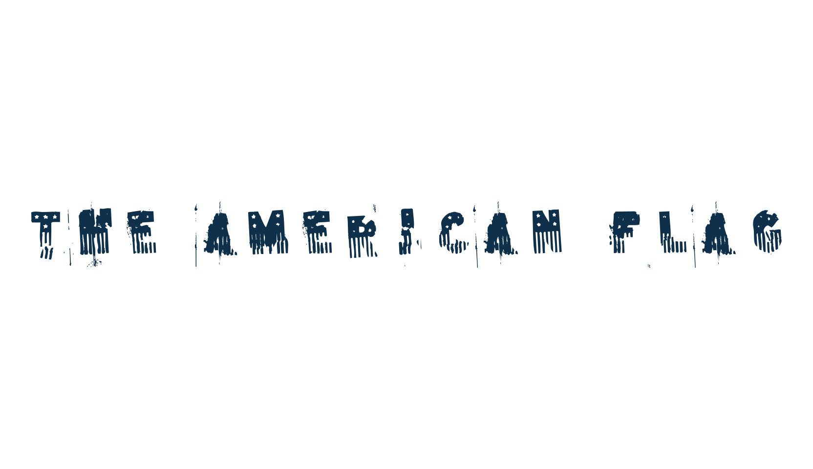 The American Flag, fancy decorative font preview