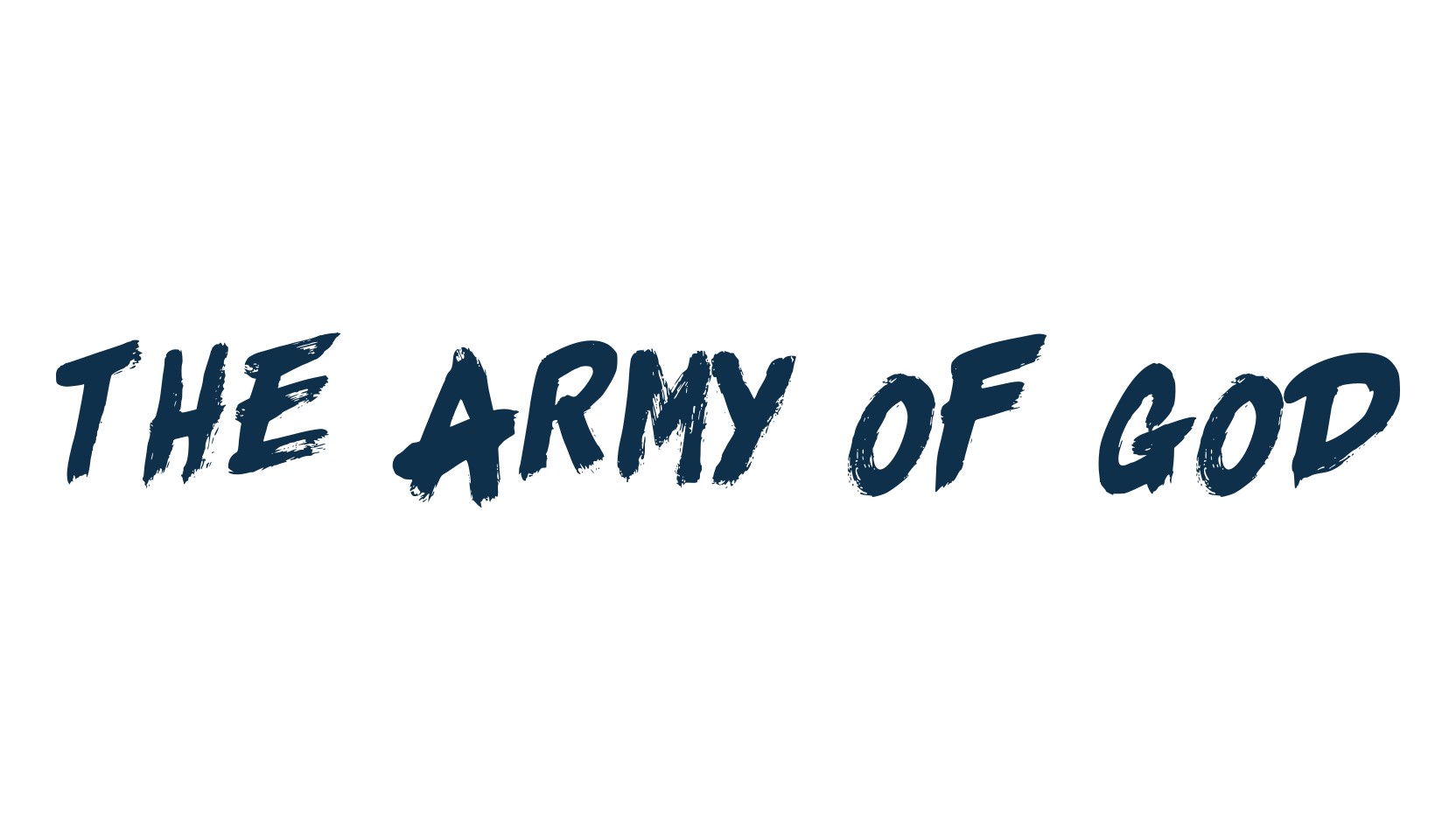 The Army Of God, brush font preview
