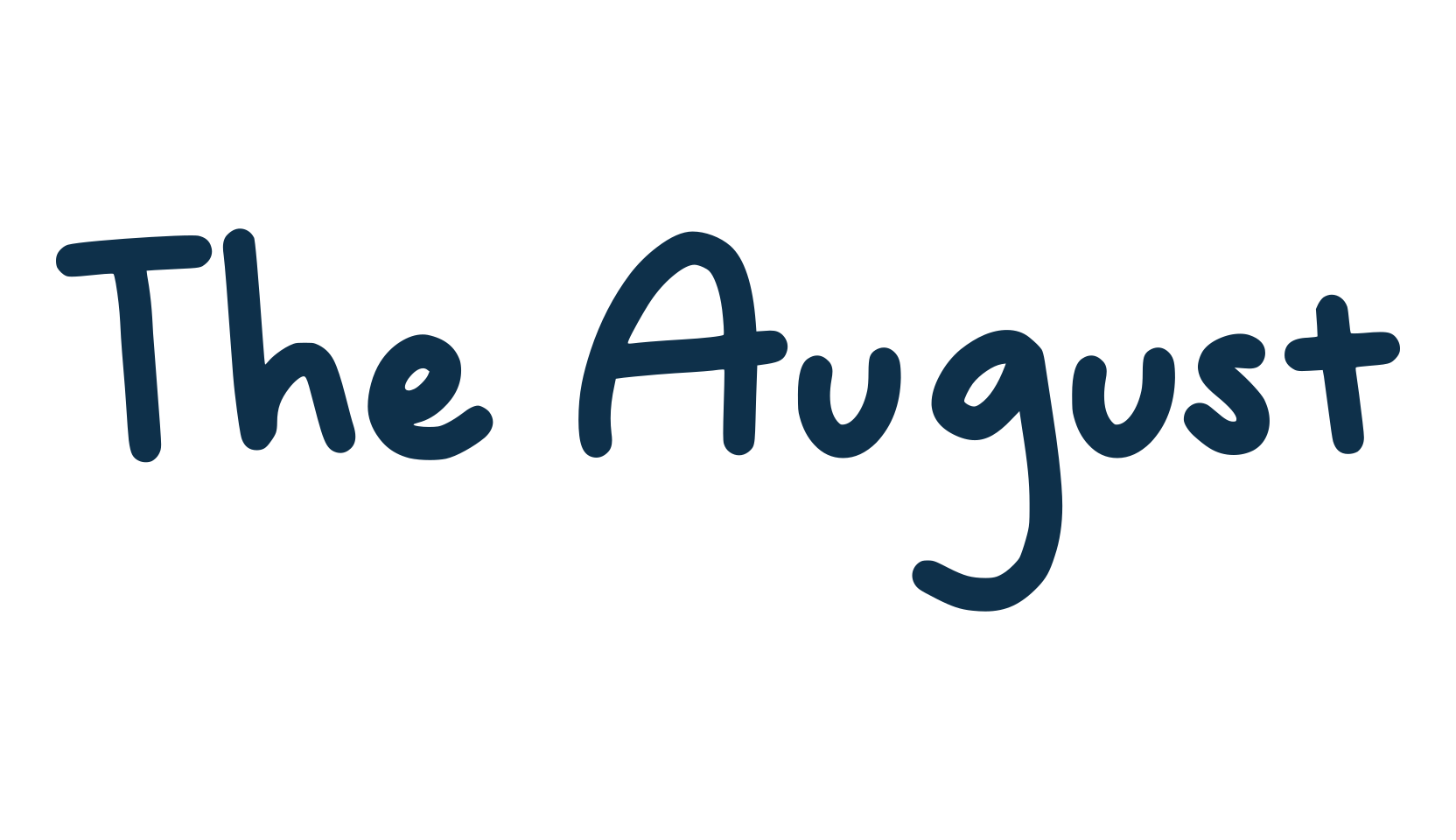 The August, handwriting font preview