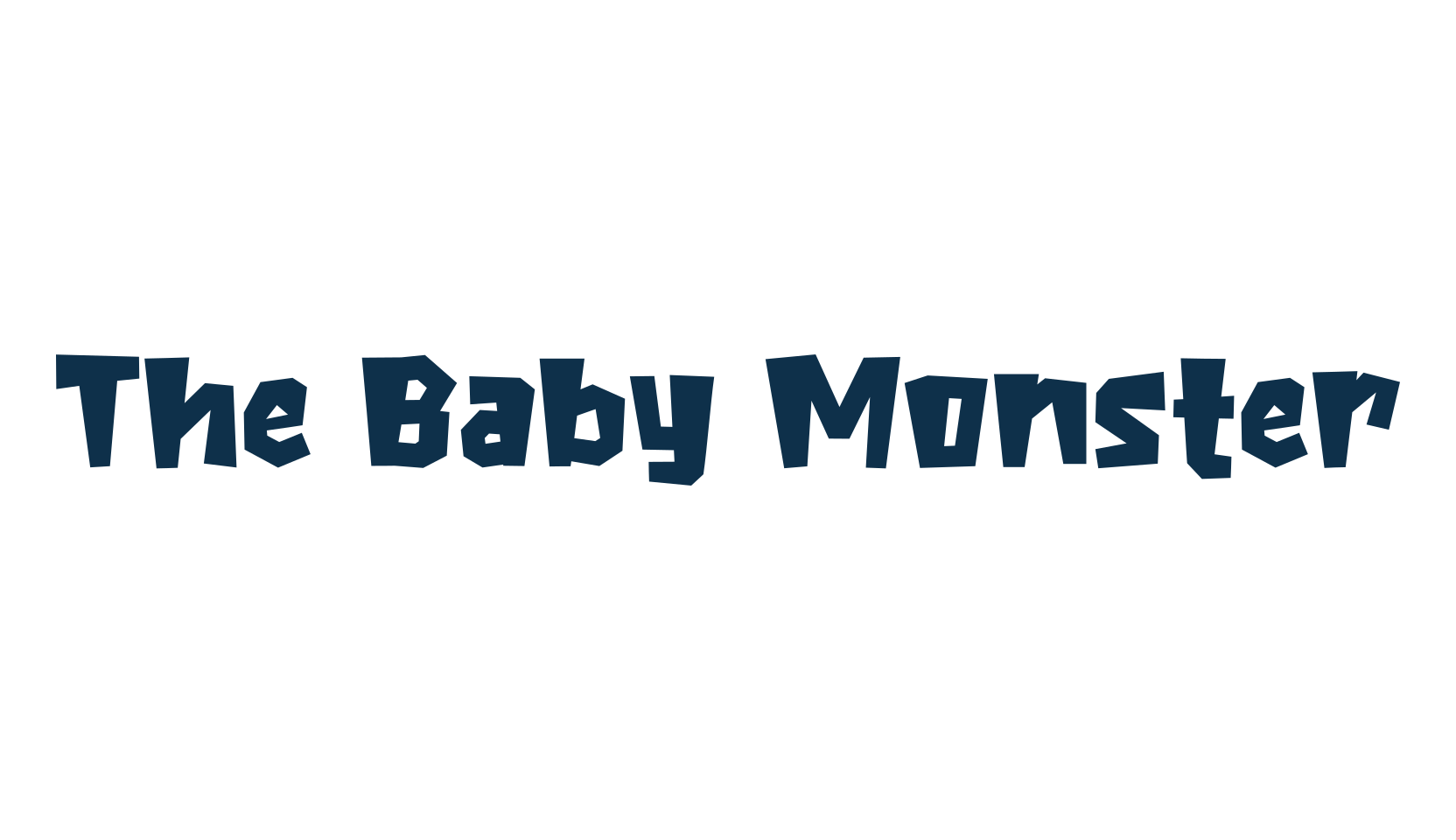 The Baby Monster, fancy cartoon decorative font preview