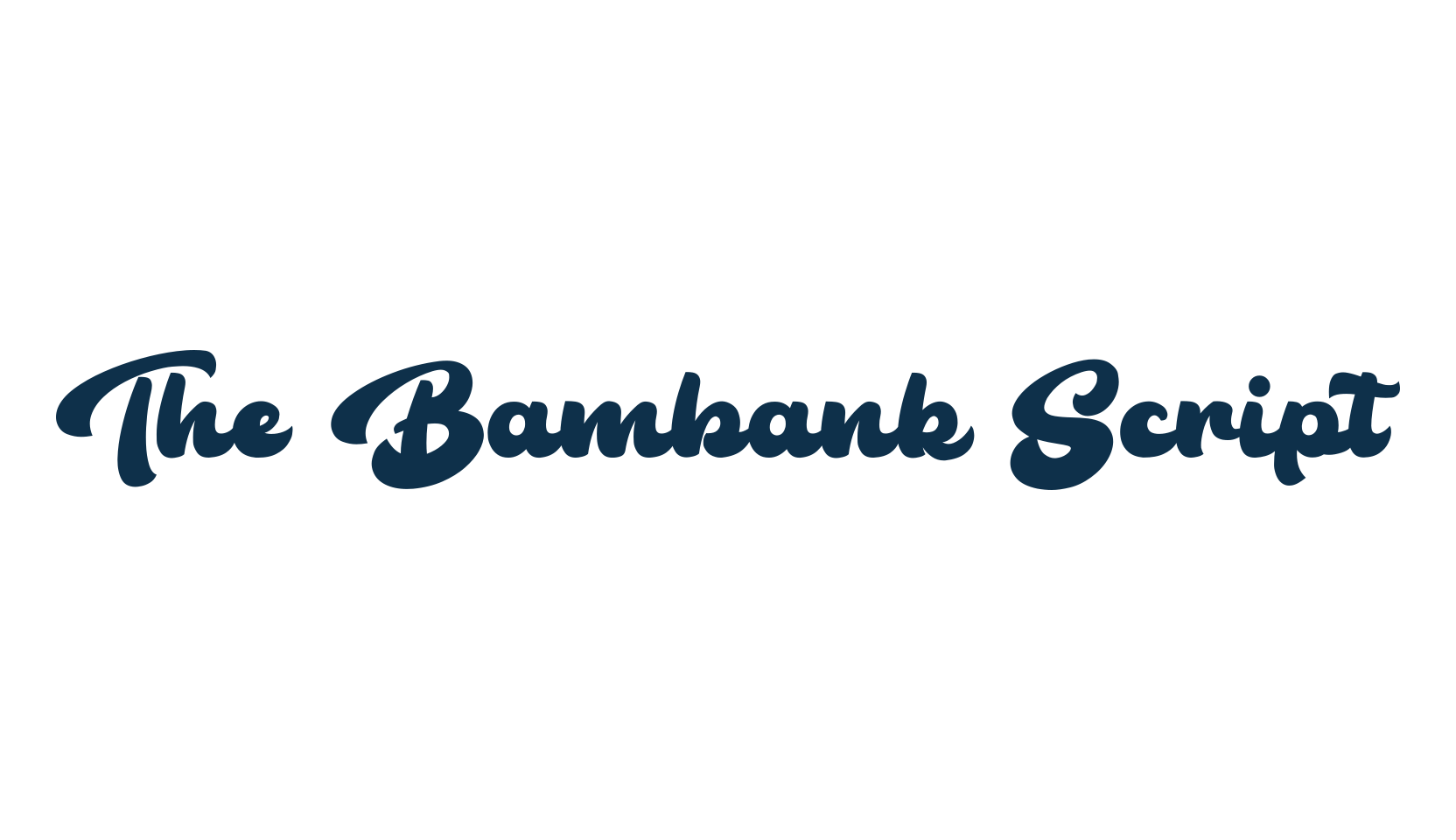 The Bambank Script, groovy font preview