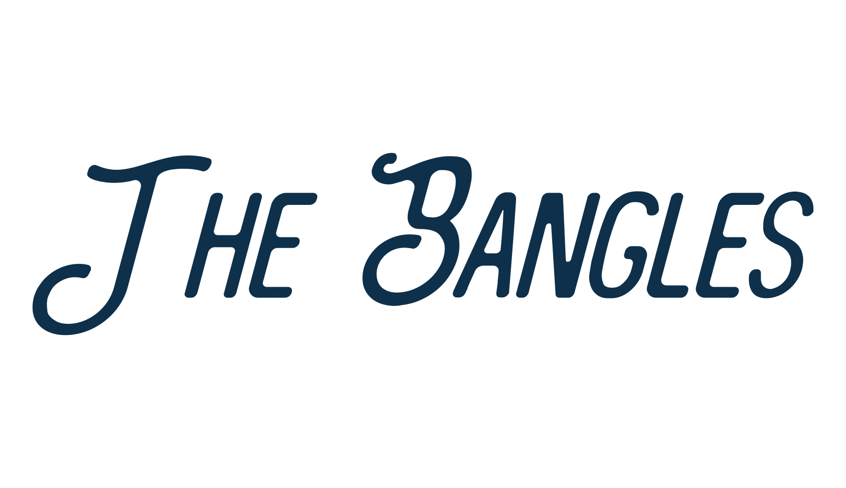 The Bangles, retro font preview