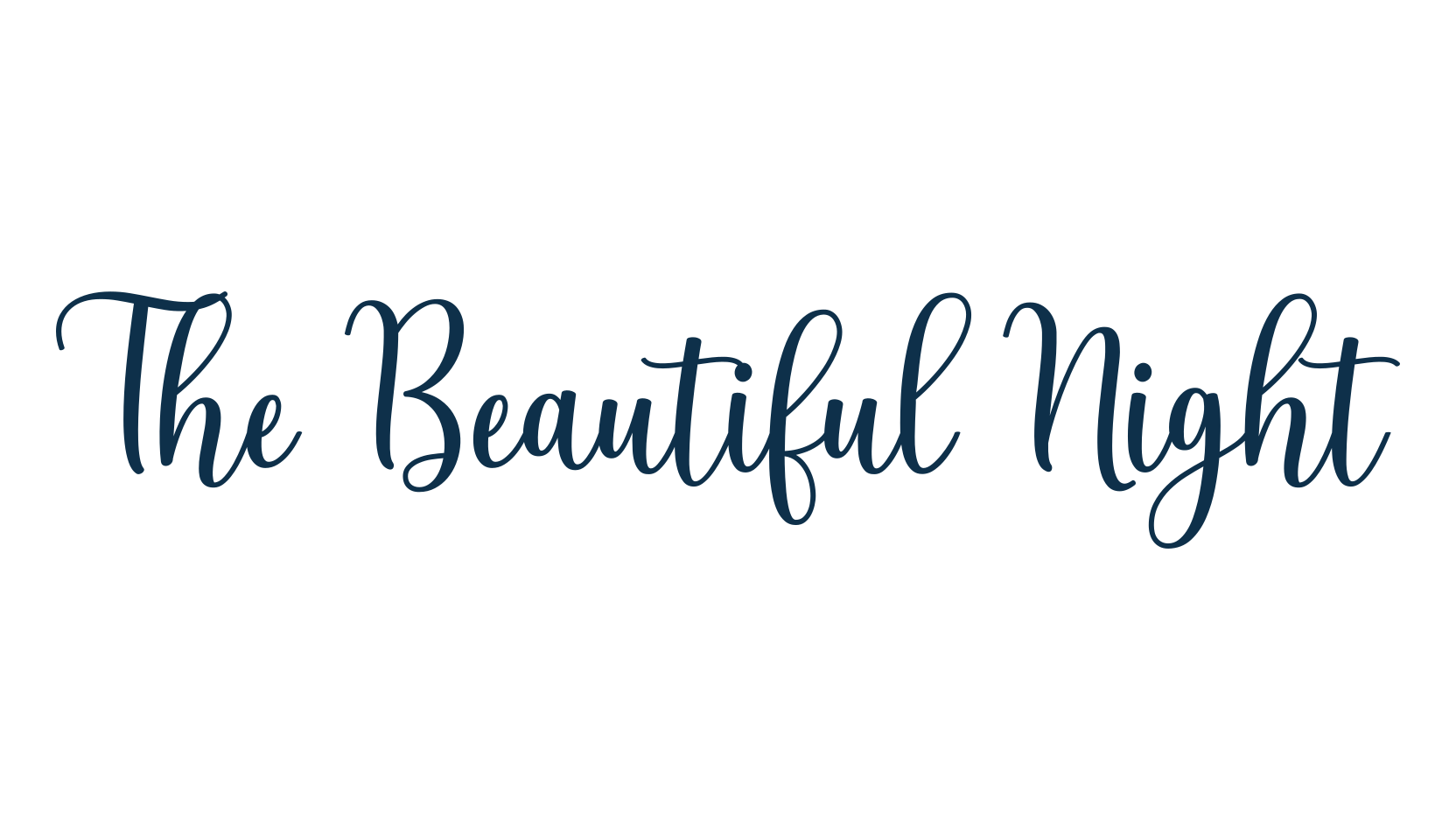 The Beautiful Night, fancy various decorative script calligraphy font preview