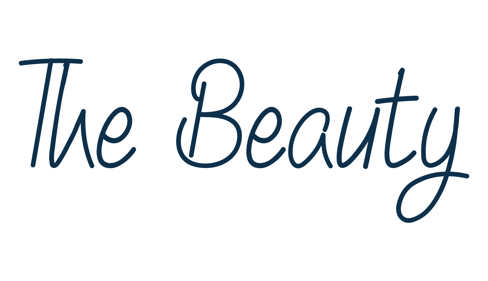 The Beauty, handwriting font preview