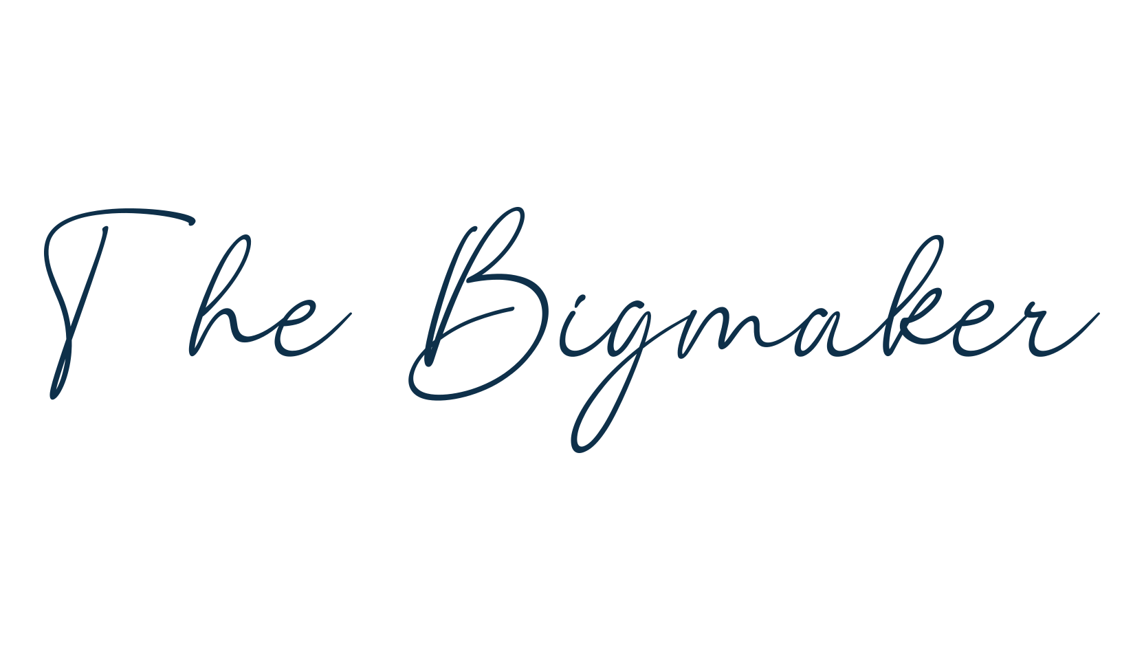 The Bigmaker, handwriting font preview
