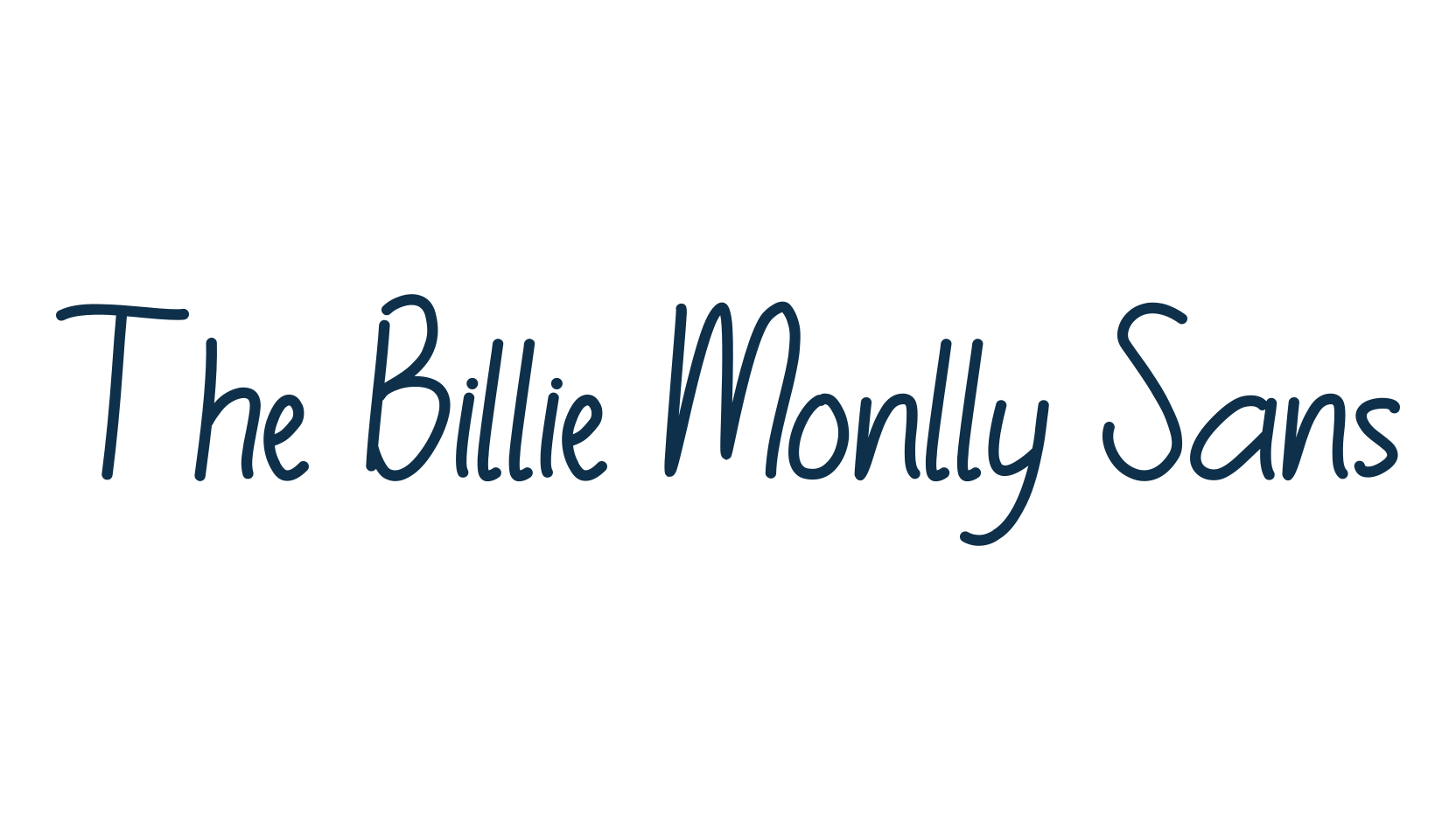 The Billie Monlly Sans, handwriting font preview