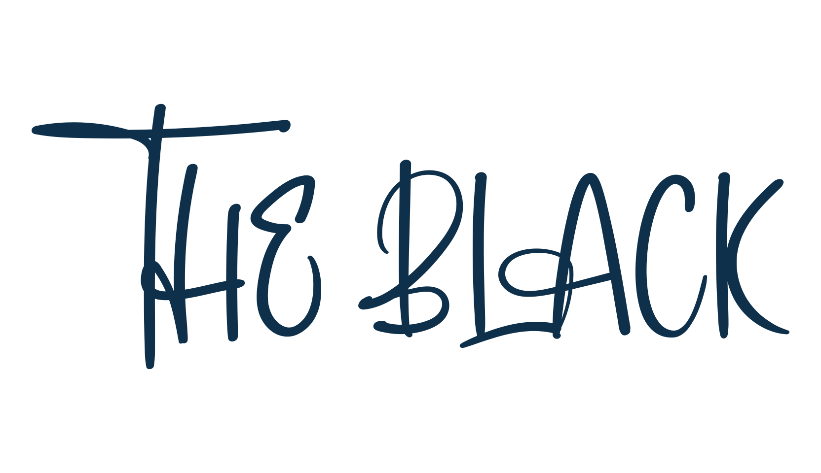 The Black, script handwritten fancy decorative calligraphy font preview
