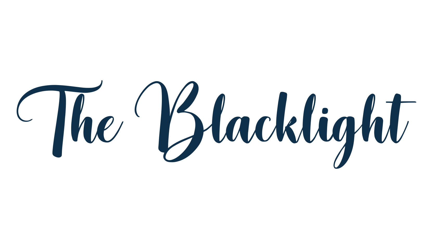 The Blacklight, script calligraphy fancy decorative font preview