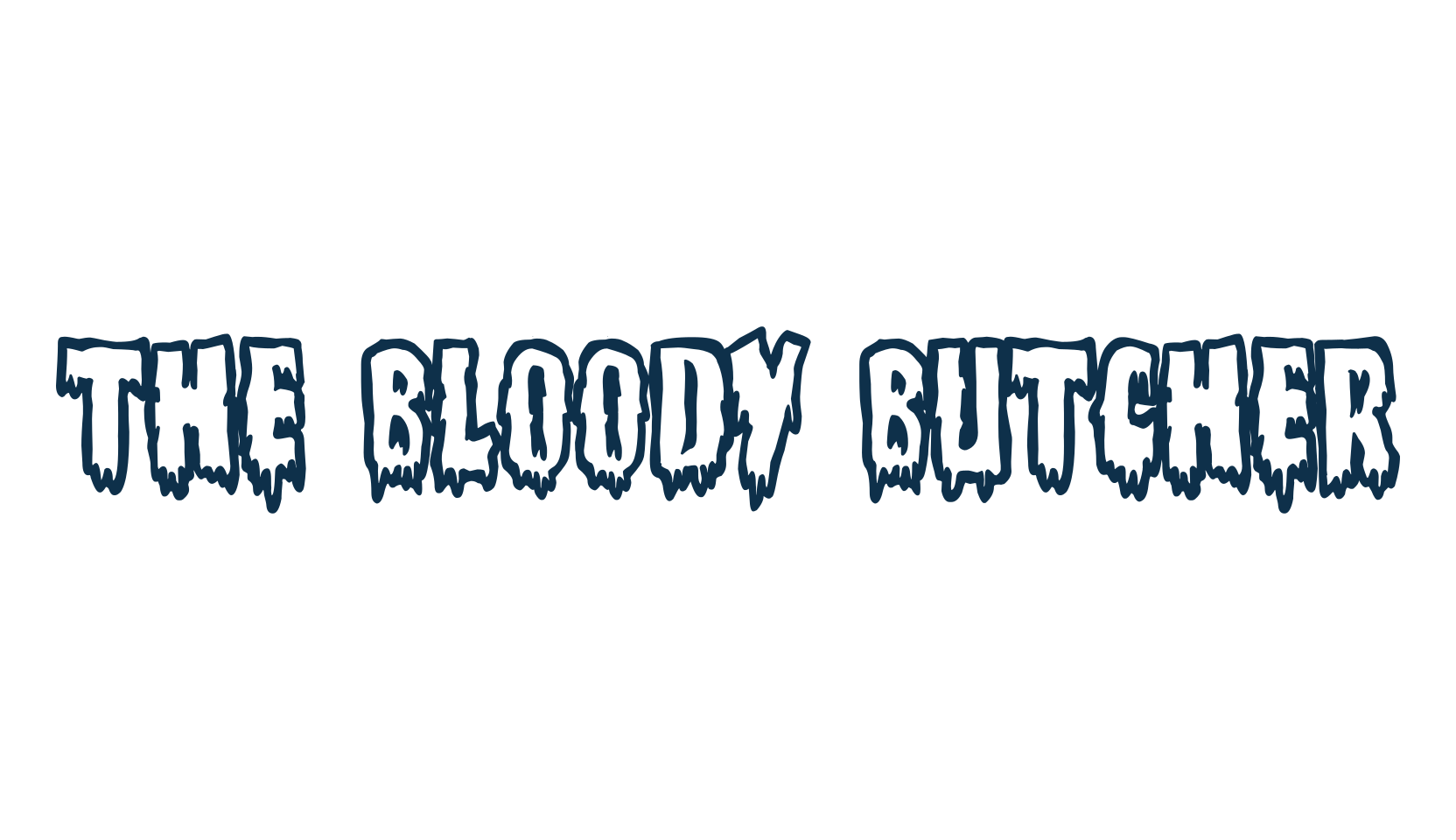 The Bloody Butcher, holiday halloween fancy decorative horror font preview