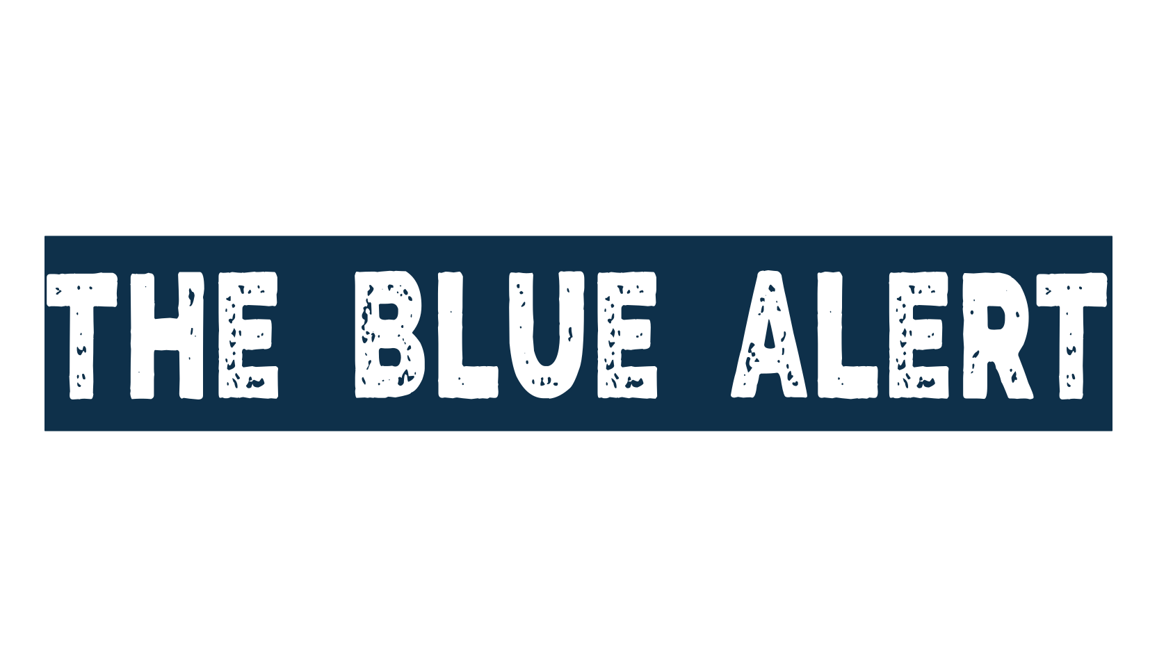 The Blue Alert, eroded font preview