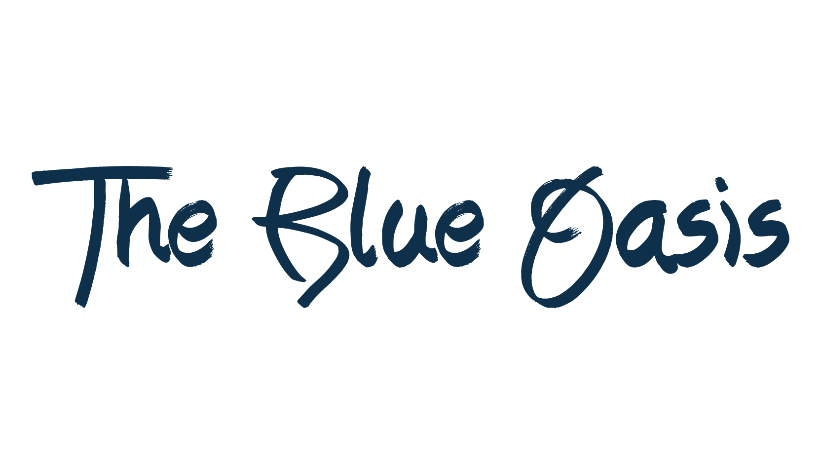 The Blue Oasis, script handwritten fancy decorative calligraphy font preview