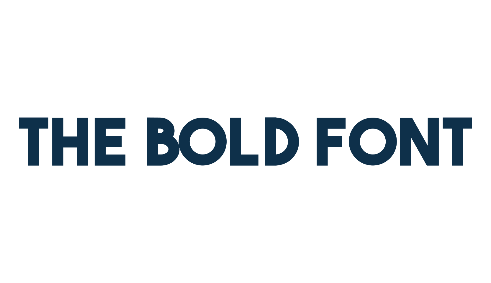 The Bold Font, sans serif font preview
