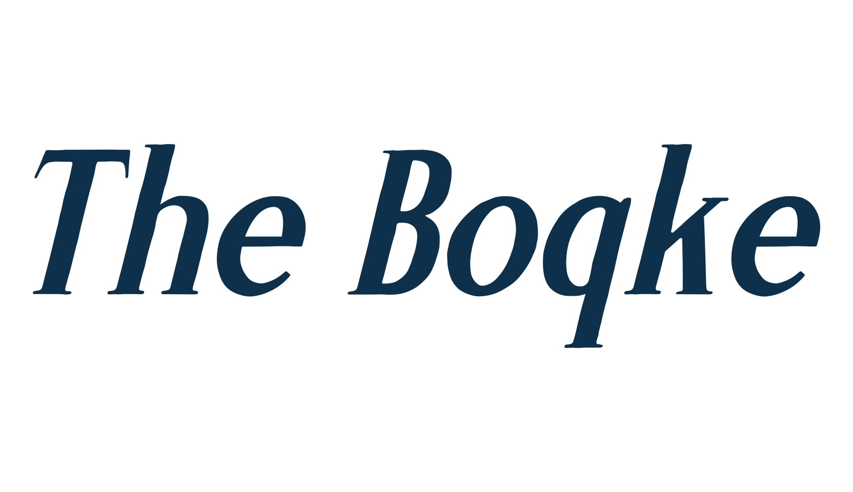 The Boqke, basic serif font preview