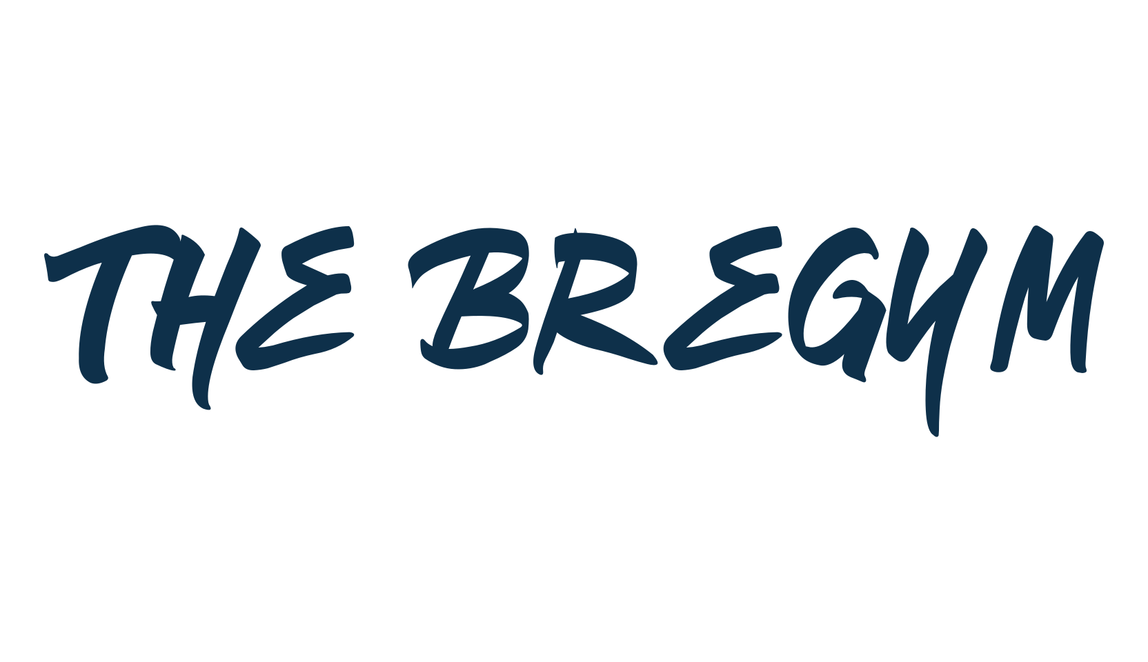 The Bregym, handwriting font preview