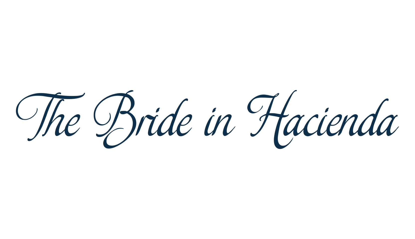 The Bride in Hacienda, script calligraphy fancy decorative font preview