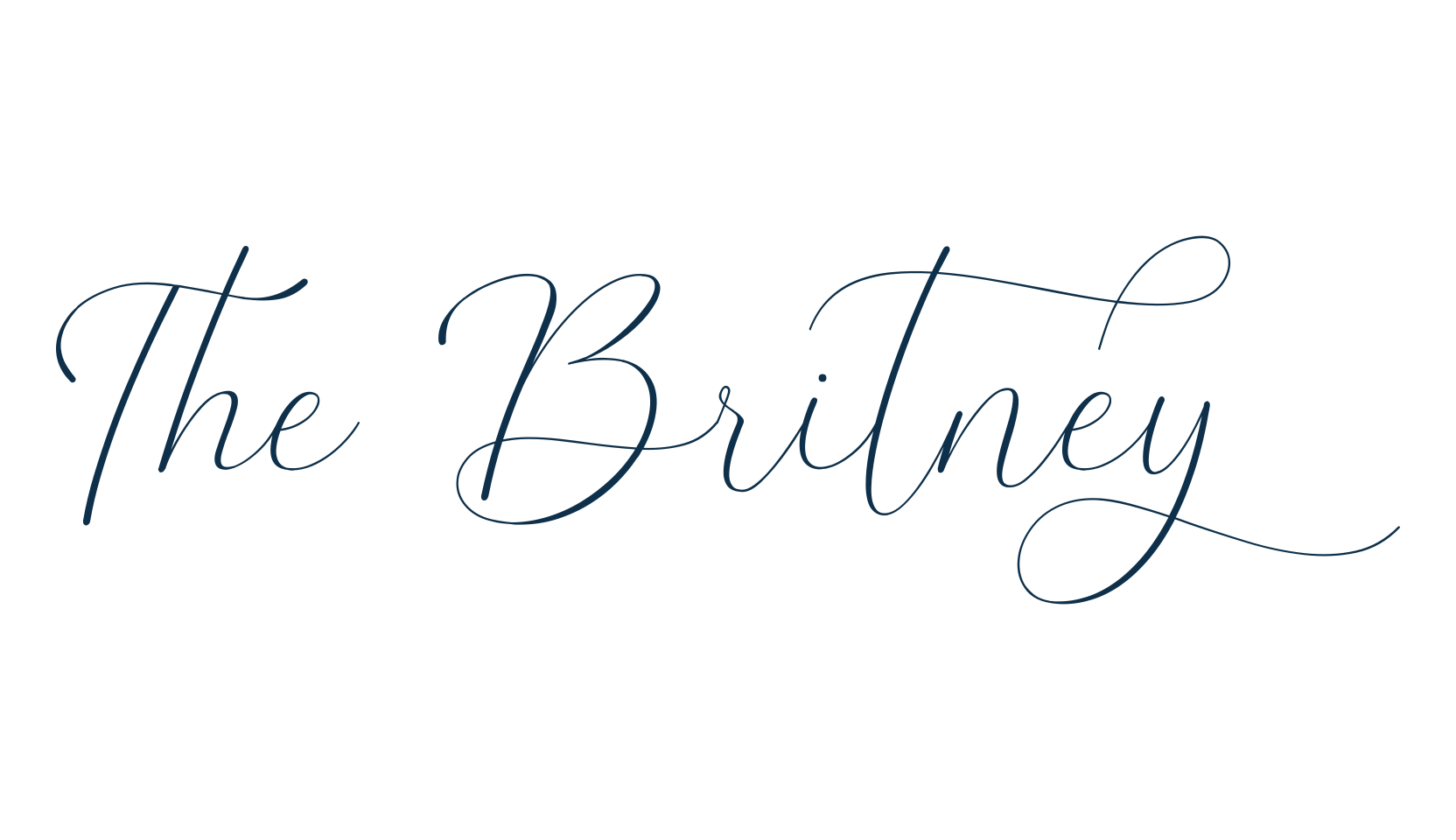 The Britney, script calligraphy fancy decorative font preview