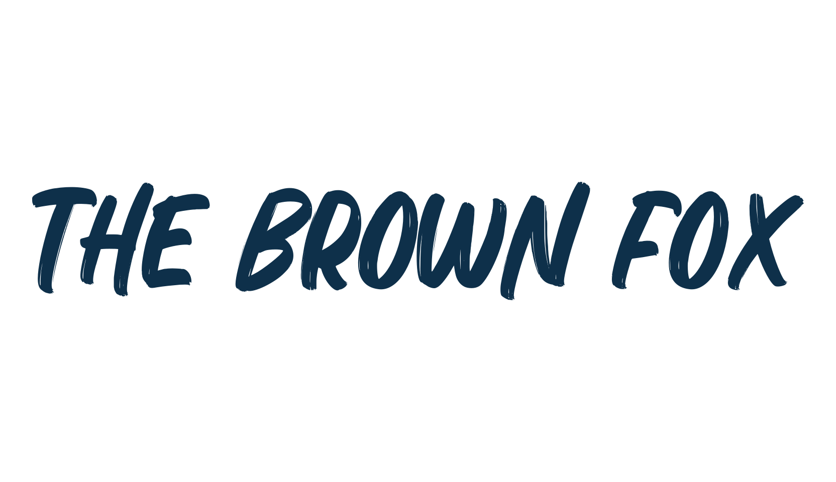 The Brown Fox (the-brown-fox-2), brush font preview