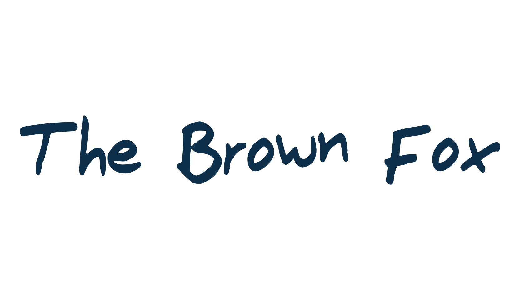 The Brown Fox, script handwritten fancy decorative calligraphy font preview