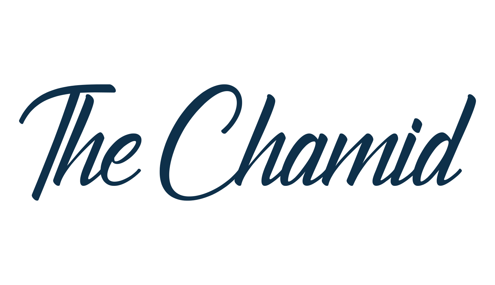 The Chamid, script calligraphy fancy decorative font preview