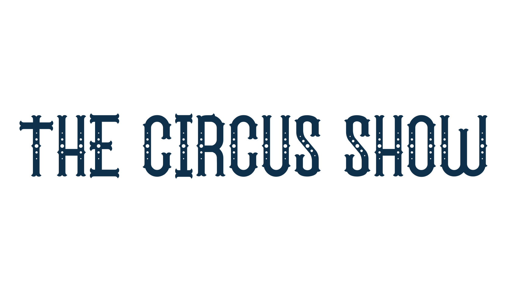 The Circus Show, fancy retro decorative font preview