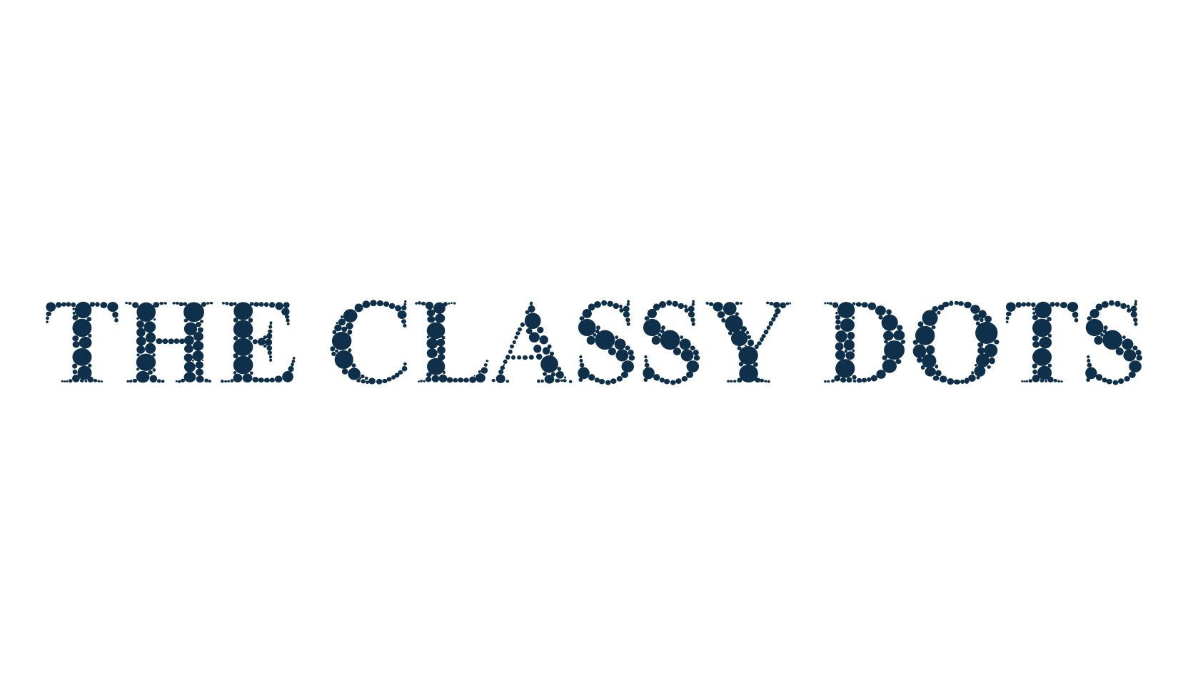 The Classy Dots, fancy decorative font preview