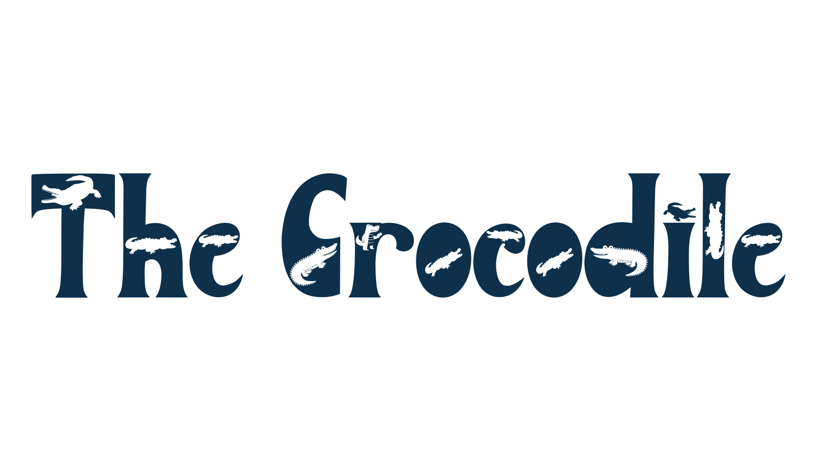 The Crocodile, fancy decorative font preview