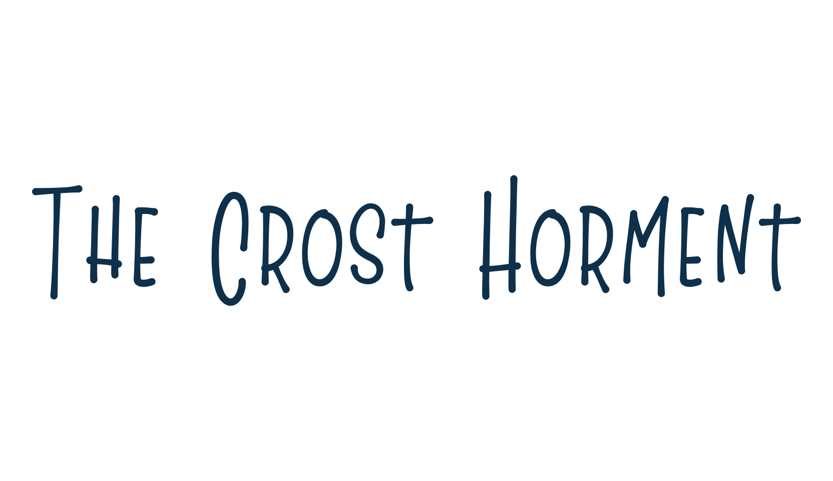 The Crost Horment, handwriting font preview