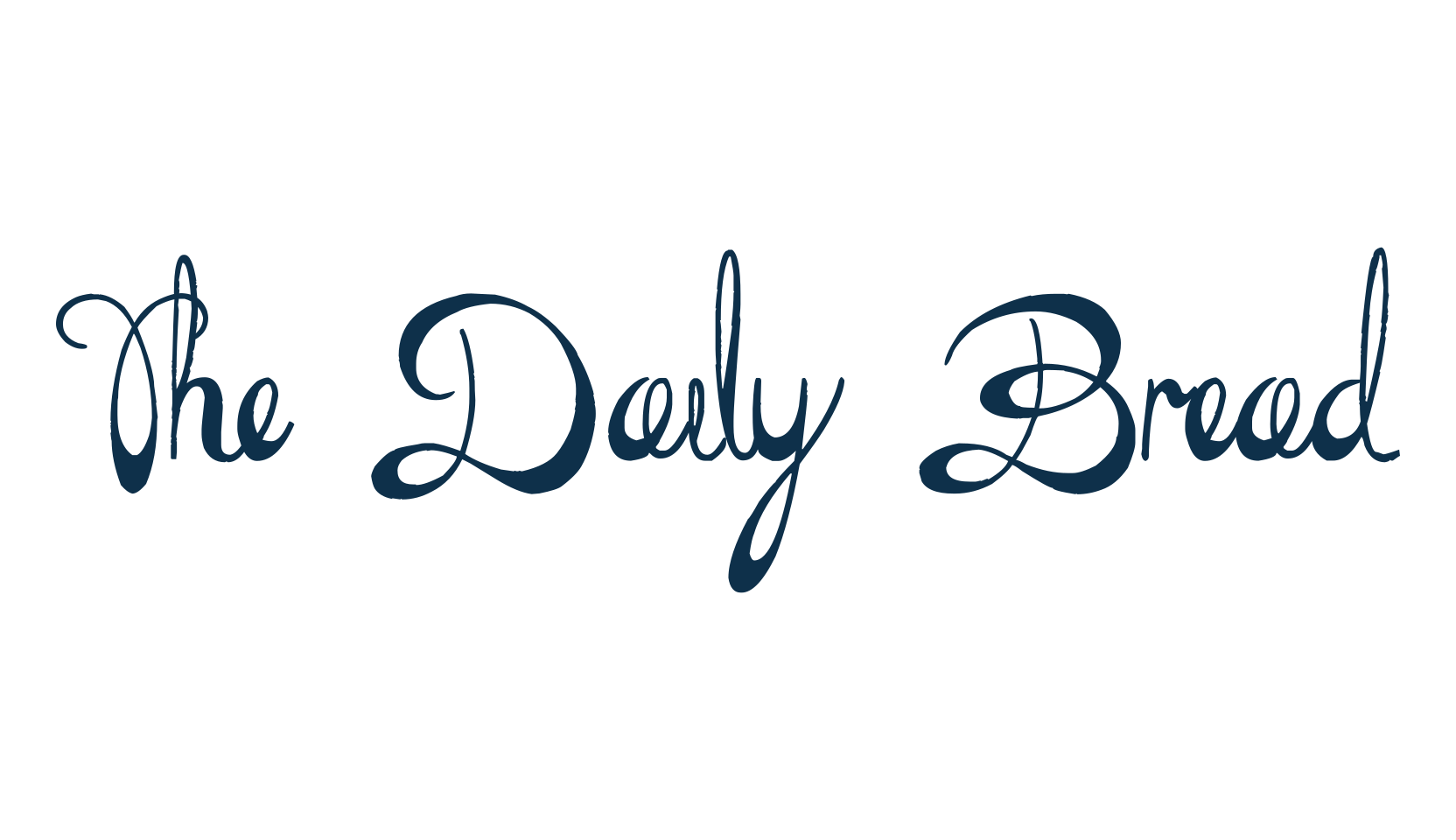 The Daily Bread, calligraphy font preview