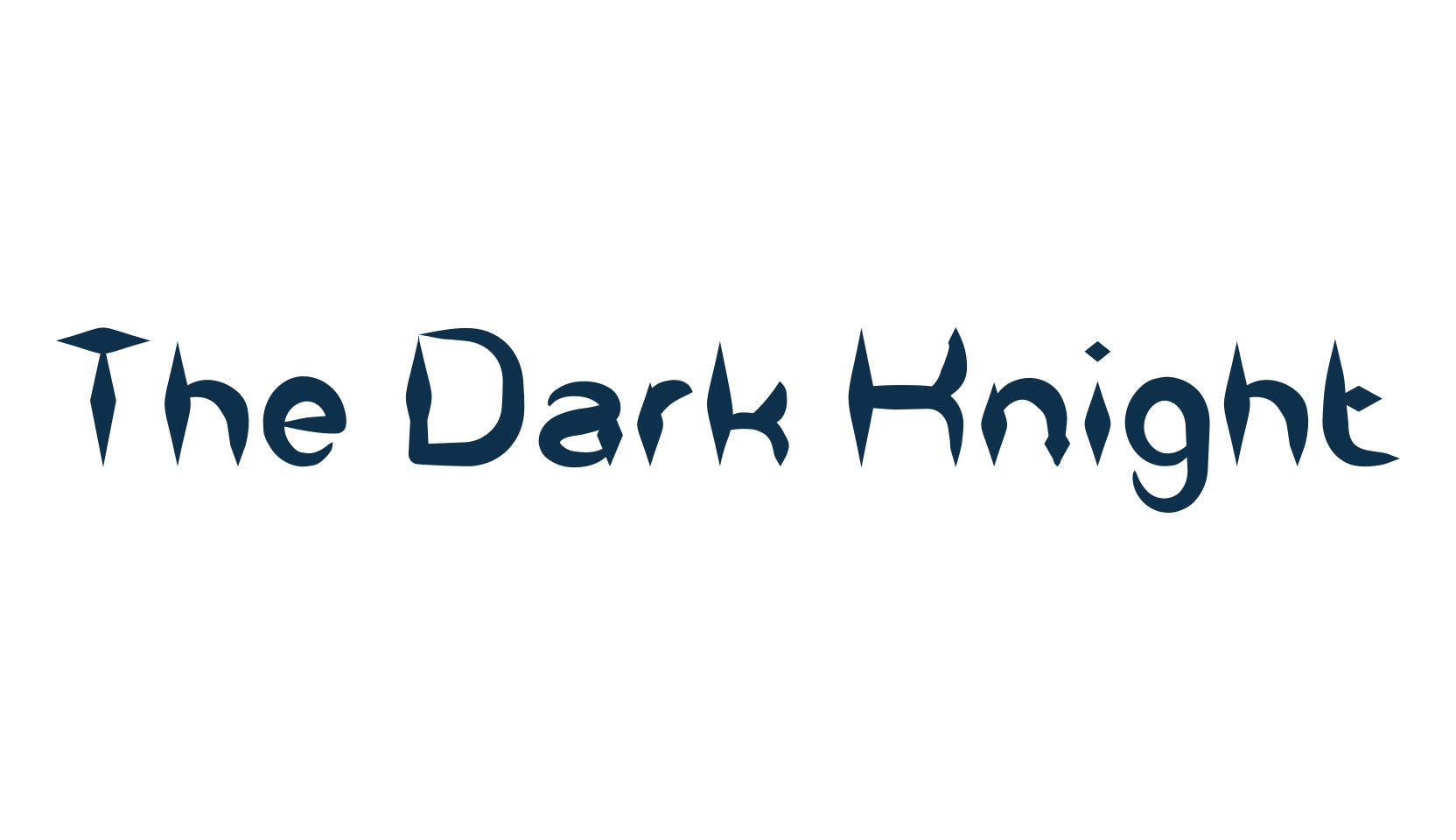 The Dark Knight, modern font preview