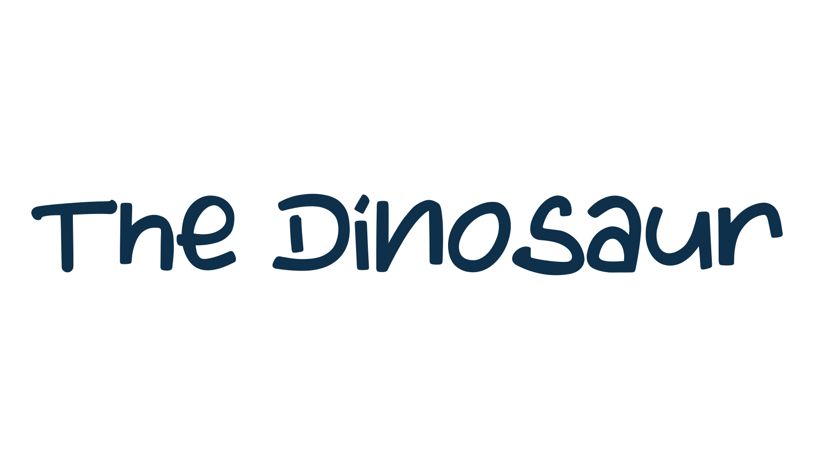 The Dinosaur, cartoon font preview